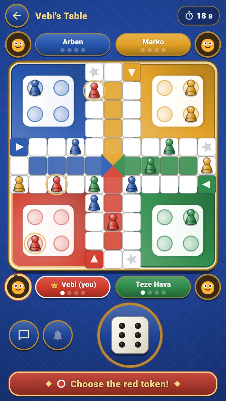 A Ludo board in BalkanKlub